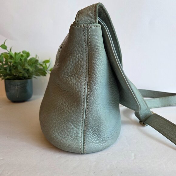 EUC & Vintage Coach Sonoma Flap Bag Natural Grain (#4903) in Aqua - Picture 5 of 15